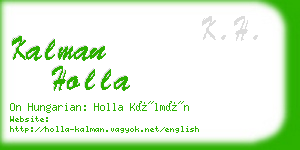 kalman holla business card
